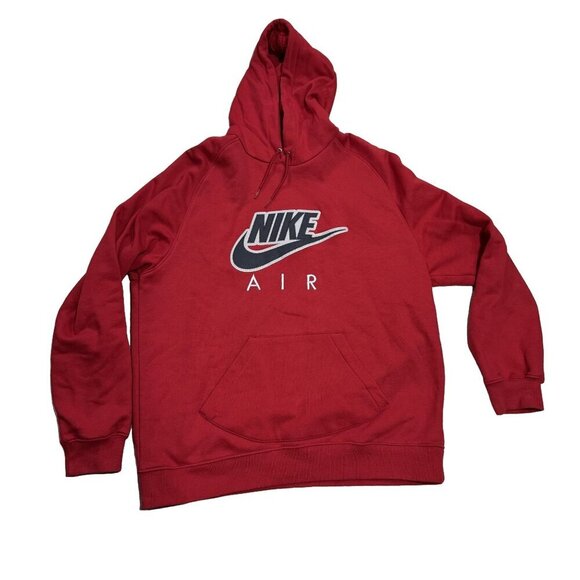 Nike Air XXL Red Logo Pullover Hoodie Vintage Y2K 2000S - Picture 1 of 8